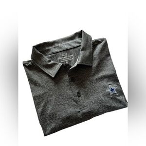 Vineyard Vines Performance Dallas Cowboys Polo Shirt Gray XL Stretch